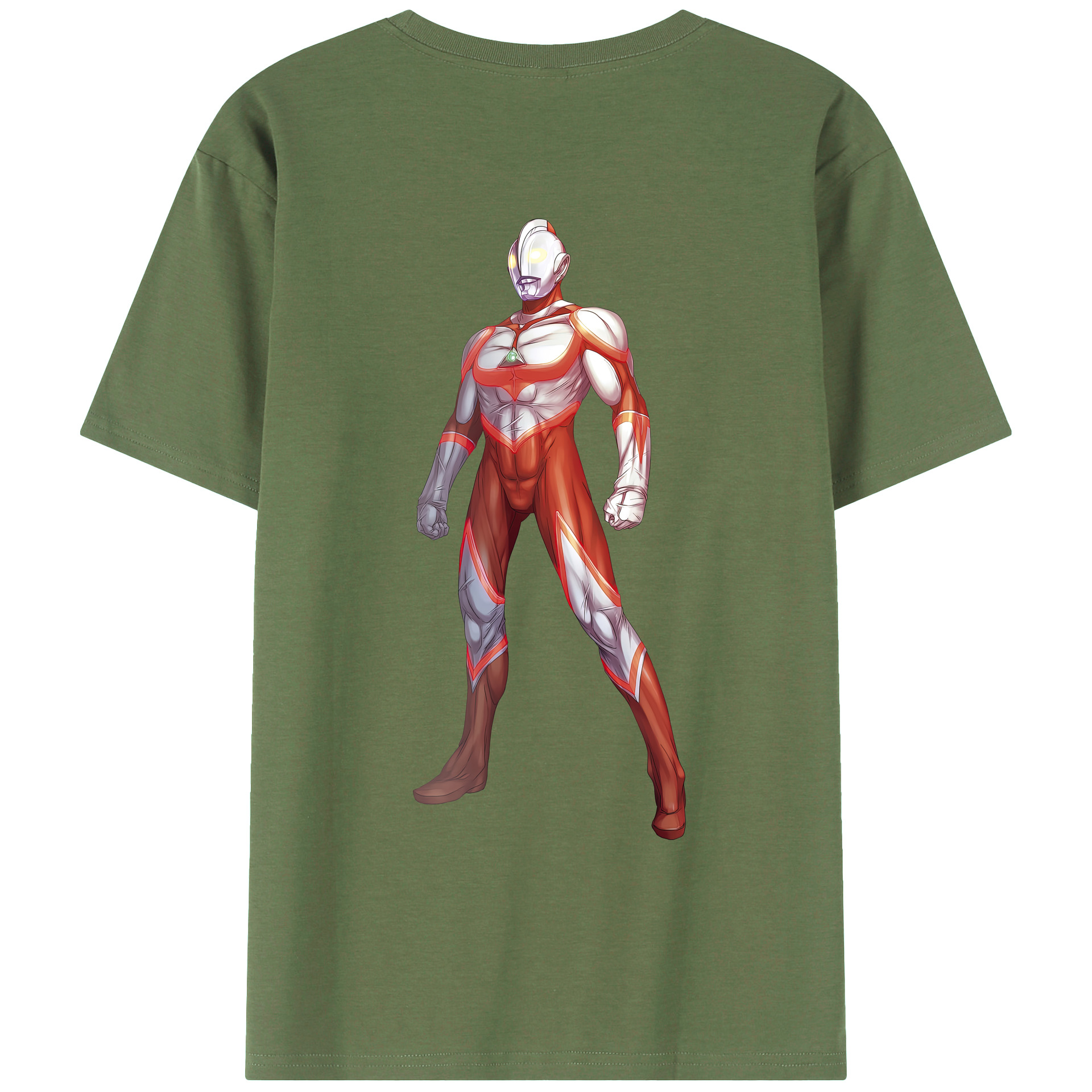 （画像用） ウルトラマン Ultraman 綿100％ メンズ半袖Tシャツ（バックプリント） 通気性